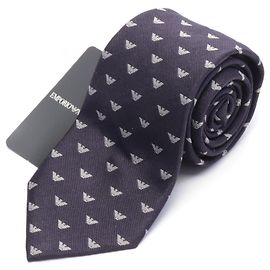 Emporio Armani Silk Tie Navy blue