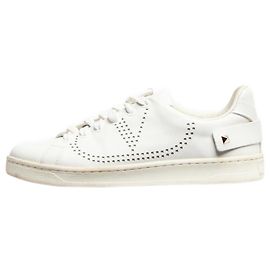 Valentino Weiße Backnet-Ledertrainer - Größe EU 36,5 Weiß