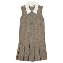 Robe courte sans manches micro pied de poule Sandro Multicolore