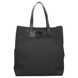 Fendi-Fendi Zucchino Tote Bag-Black