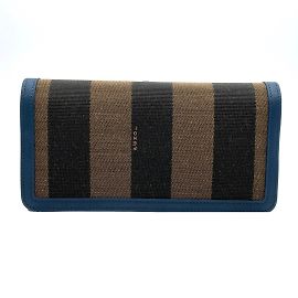 Fendi Pequin Long Wallet Brown