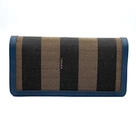 Fendi-Fendi Pequin Long Wallet-Brown