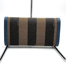 Fendi-Fendi Pequin Long Wallet-Brown