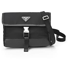 Prada-Prada Re-Nylon Saffiano Leather Smartphone Case-Black