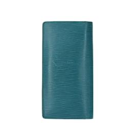 Louis Vuitton-Louis Vuitton Portefeuille Brazza Epi Long Wallet-Blue
