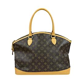 Louis Vuitton-Louis Vuitton Lockit Horizontal Monogram Handbag-Brown,Monogram