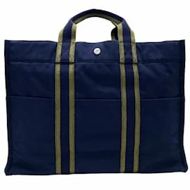 Hermès-Sac tote Fourre Tout Hermes-Vert,Kaki,Bleu Marine