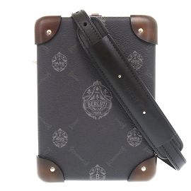 Berluti x Globe-Trotter Signature Trunk Shoulder Bag Brown Black