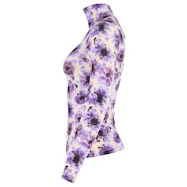 Ulla Johnson-Ulla Johnson Aurelia Turtleneck Top in Floral Print Rayon-Other