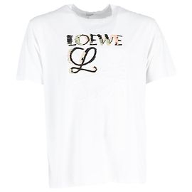 Camiseta Loewe Glitch Anagram en algodón blanco Blanco Crudo