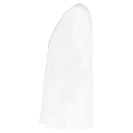 Loewe-Loewe Glitch Anagram T-Shirt in White Cotton-White,Cream