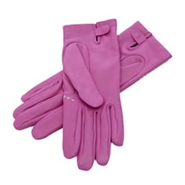 Hermès-Hermes Leather Magnolia Women's Short Gloves-Other