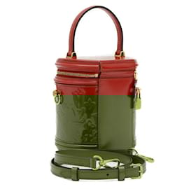 Louis Vuitton-Louis Vuitton Vernis Cannes PM Shoulder Bag-Red