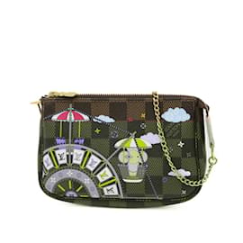 Louis Vuitton-Pochete Acessório Vivienne Louis Vuitton-Damier ebene