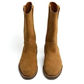 Autre Marque-Gardian Boots FR38 Natural Suede UK5 US7.5-Caramel