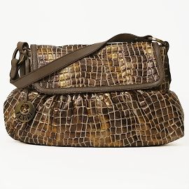 Bolsa Chef Fendi em bronze e marrom escuro Bronze Castanho escuro
