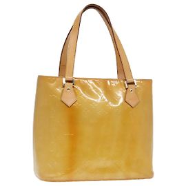 LOUIS VUITTON Handtasche Houston Monogram Vernis Beige M91004 LV Auth 90153 Beige