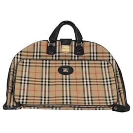 Autre Marque-Burberrys Nova Check Garment Cover Canvas Beige Black Auth am6840-Black,Beige