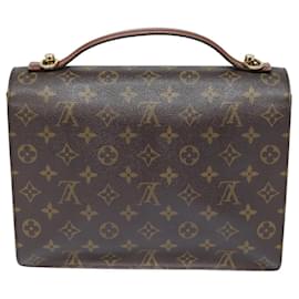 Louis Vuitton-LOUIS VUITTON Monogram Monceau 28 Hand Bag 2way M51185 LV Auth 90941-Monogram