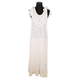 Red Valentino Vestido de algodón Blanco