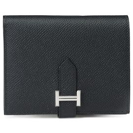 Hermès HERMES Bearn Accessory in Black Leather - 102144 Black