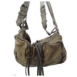 Zadig & Voltaire Rock Handtasche Leder Olivgrün Olivgrün