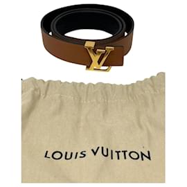 Louis Vuitton-Cinto reversível Louis Vuitton LV Initiales 40 mm Preto Marrom Claro-Marrom,Preto
