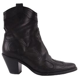 Free Lance Leather cowboy boots Black