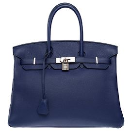 Hermès Bolsa HERMES Birkin 35 em Couro Azul - 102149 Azul
