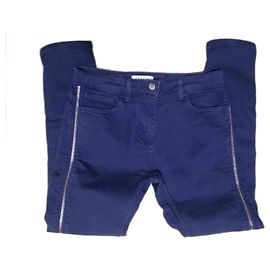 Calça Slim Sandro Azul Royal Algodão Azul