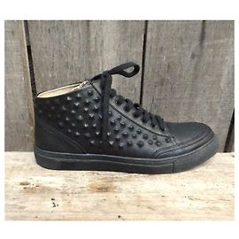 Baskets Free Lance Kaley Relief en cuir noir Noir