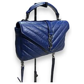 Yves Saint Laurent Bolsa de corrente Mini College YSL azul royal Azul