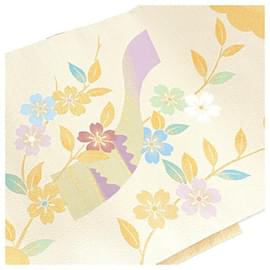 Autre Marque-Kawashima Orimono Silk Fukuro Obi-Golden