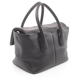 Tod's-Tod's Leather Di Handbag Black-Black