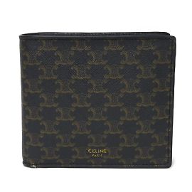 Céline Celine Triomphe Bifold Geldbörse Schwarz