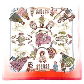 Hermès Carre 90 Hello Dolly Seidenschal Rot