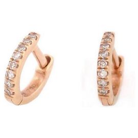 NOVE ORECCHINI VANRYCKE MINI CREOLE PIERCING UFFICIALE T XXS ORO 18K D'oro