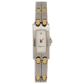 RELÓGIO PEQUIGNET MOOREA BAGUETTE 3521318 27 MM QUARTZ OURO E AÇO Outro