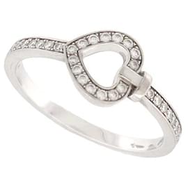 Fred-FRED PRETTY WOMAN MINI RING MODEL 4B0866 T55 WHITE GOLD 18K DIAMONDS-Silvery