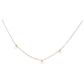 NINE VANRYCKE STARDUST NECKLACE 3 DIAMONDS CS2R1-02 18K GOLD 39-41 Golden