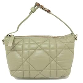 Christian Dior-NEW CHRISTIAN DIOR TRAVEL NOMAD POUCH CANNAGE LEATHER HAND BAG-Green