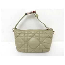 Christian Dior-NEW CHRISTIAN DIOR TRAVEL NOMAD POUCH CANNAGE LEATHER HAND BAG-Green