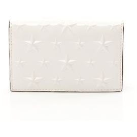 Jimmy Choo NELLO Card Case Patent Leather White
