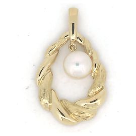 Pendentif en perles Mikimoto Au750 Doré