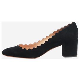 Chloé Schwarze Pumps mit gewelltem Blockabsatz - Größe EU 37,5 Schwarz