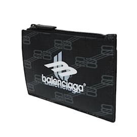 Balenciaga-Porta-moedas Balenciaga BB Monogram para cartões de dinheiro-Marrom,Preto,Branco