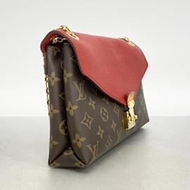 Louis Vuitton-Louis Vuitton Monogram Pallas Chain Shoulder Bag-Brown,Fuschia