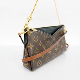 Louis Vuitton-Louis Vuitton Monogram Pallas Clutch-Brown,Black