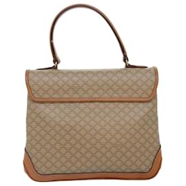 Céline-CELINE Macadam Canvas Hand Bag PVC Beige Auth 90842-Beige