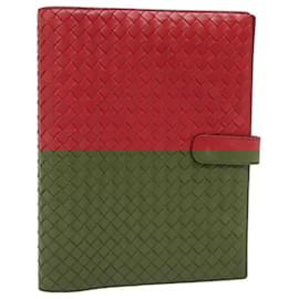 Autre Marque-BOTTEGA VENETA INTRECCIATO Day Planner Cover Leather Red 181727 Auth yk14925-Red,Golden